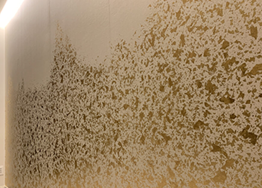 Original gold dust wallpaper production and installation